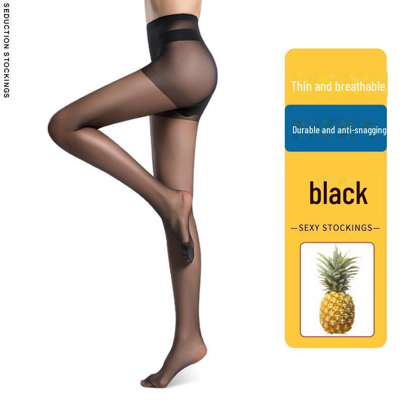 Ультратонкие женские колготки: Шелк с сердцевиной, Защита от затяжек, Телесного цвета, Дизайн Т-образной ластовицы
