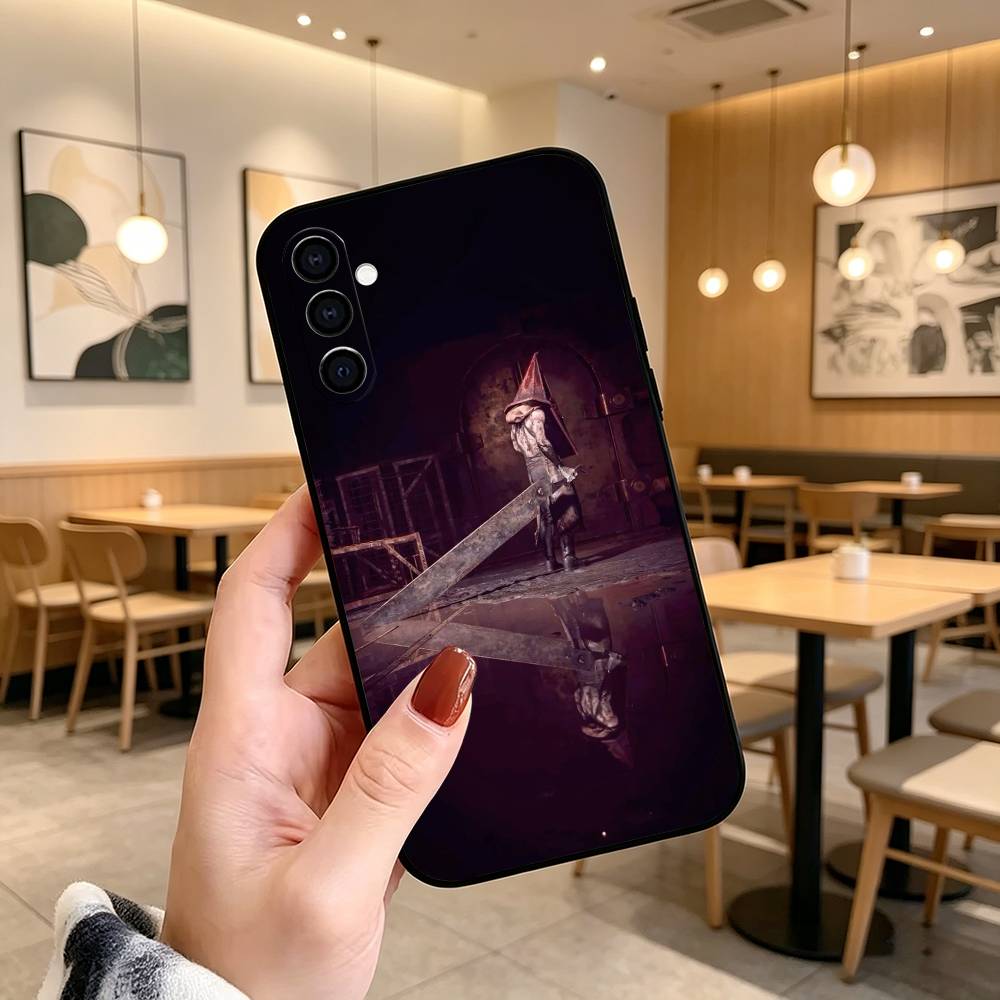 Игры Silent Hill Ужасы Чехол для телефона Черный Силиконовый Мягкий Для Samsung Galaxy A73,A72,A71,A70,A53,A52,A51