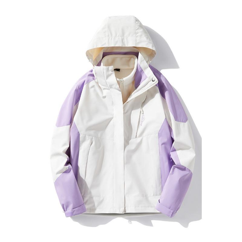Куртка в горном стиле, осенне-зимняя двухслойная ветрозащитная, водонепроницаемая, дышащая, облегающая куртка для альпинизма, свободная повседневная куртка для пар