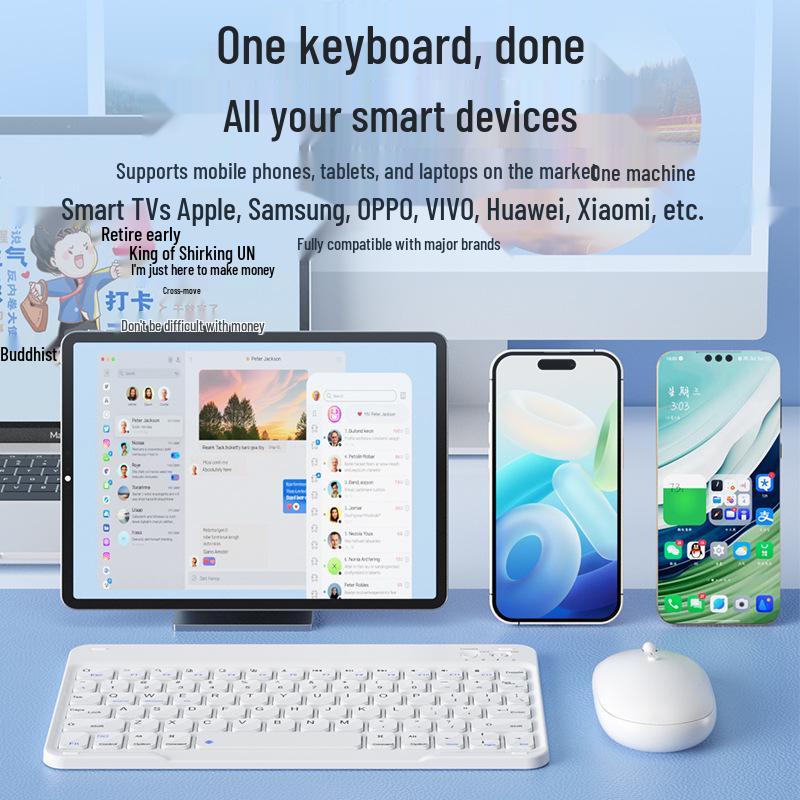 Универсальная Bluetooth-клавиатура BOW HANGSHI X19 для планшетов и телефонов