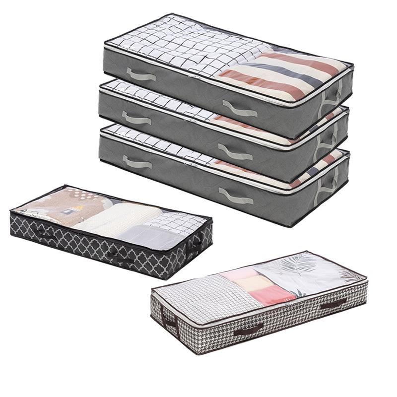 Подкроватный ящик для хранения одеял, тканевый органайзер для одежды под кровать, пылезащитный органайзер для хранения