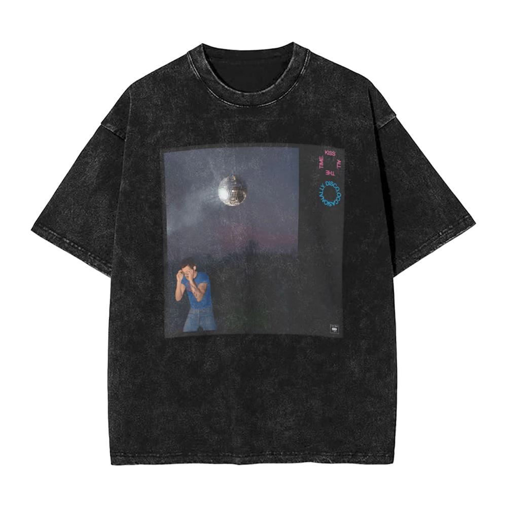 2026 Latest H-Harry S-Styles Fan Men Women T Shirt Washed Casual Tees Short Sleeve Crewneck T-Shirt Cotton Adult Clothes Summer