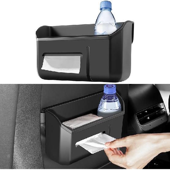For Tesla Model 3 Model Y Seat Back Organizer Durable TPE Storage Pocket Backseat Trash Can Container For Tesla Model 3 2017- And -2025 Model Y (Not
