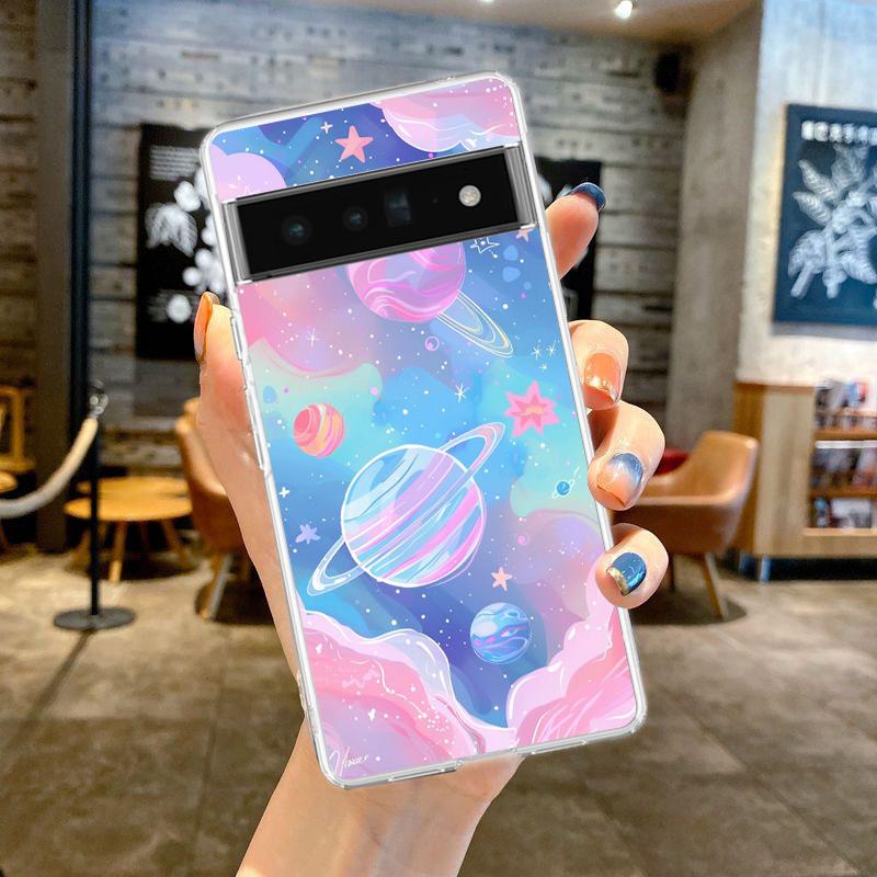 Чехол для телефона "Звезды Земли Космос" для Google Pixel 9 8 7 6 Pro XL 8A 7A 6A 5 4 5A 4A 3A XL 5G мягкий Силиконовый Прозрачный ТПУ Чехол