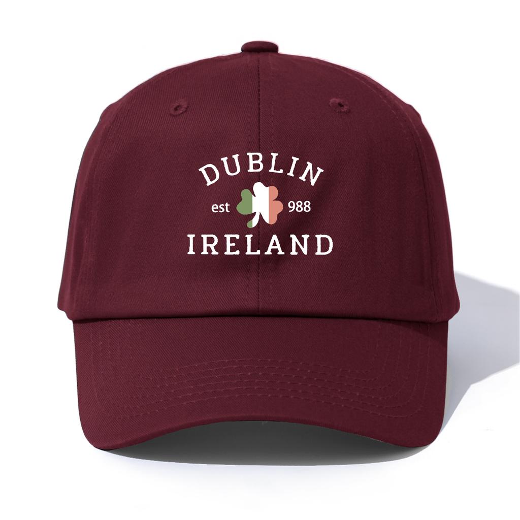 1 шт. Бейсболка с принтом DUBLIN для взрослых Минималистичный Ретро Стиль Повседневная Мягкая Регулируемая Кепка Папы Идеально Подходит в Качестве Подарка