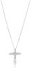 Ожерелье-крест из белого золота 18 карат с бриллиантами DTP5168WG D-COLLECTION (DCOAA) 0,2 карата