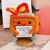 Crocheted Dumpster Plush Doll Emotional Support Gift Handmade Crochet Trash Can Flaming
