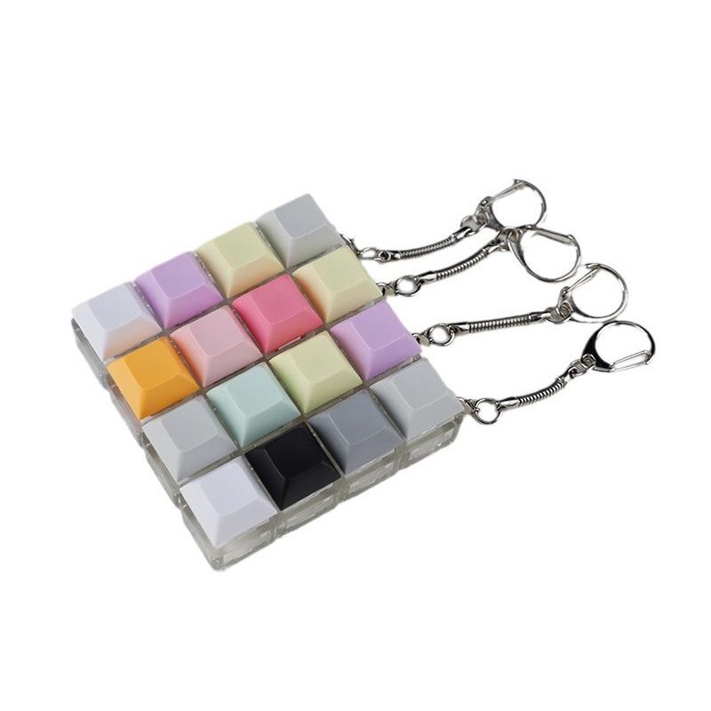 Механическая клавиатура с 4 клавишами, игрушка-брелок, вечеринка, снятие стресса, сделай сам, кнопка-фиджет, колпачок клавиши, игрушки-фиджеты для клавиатуры, клавиатура для пальцев