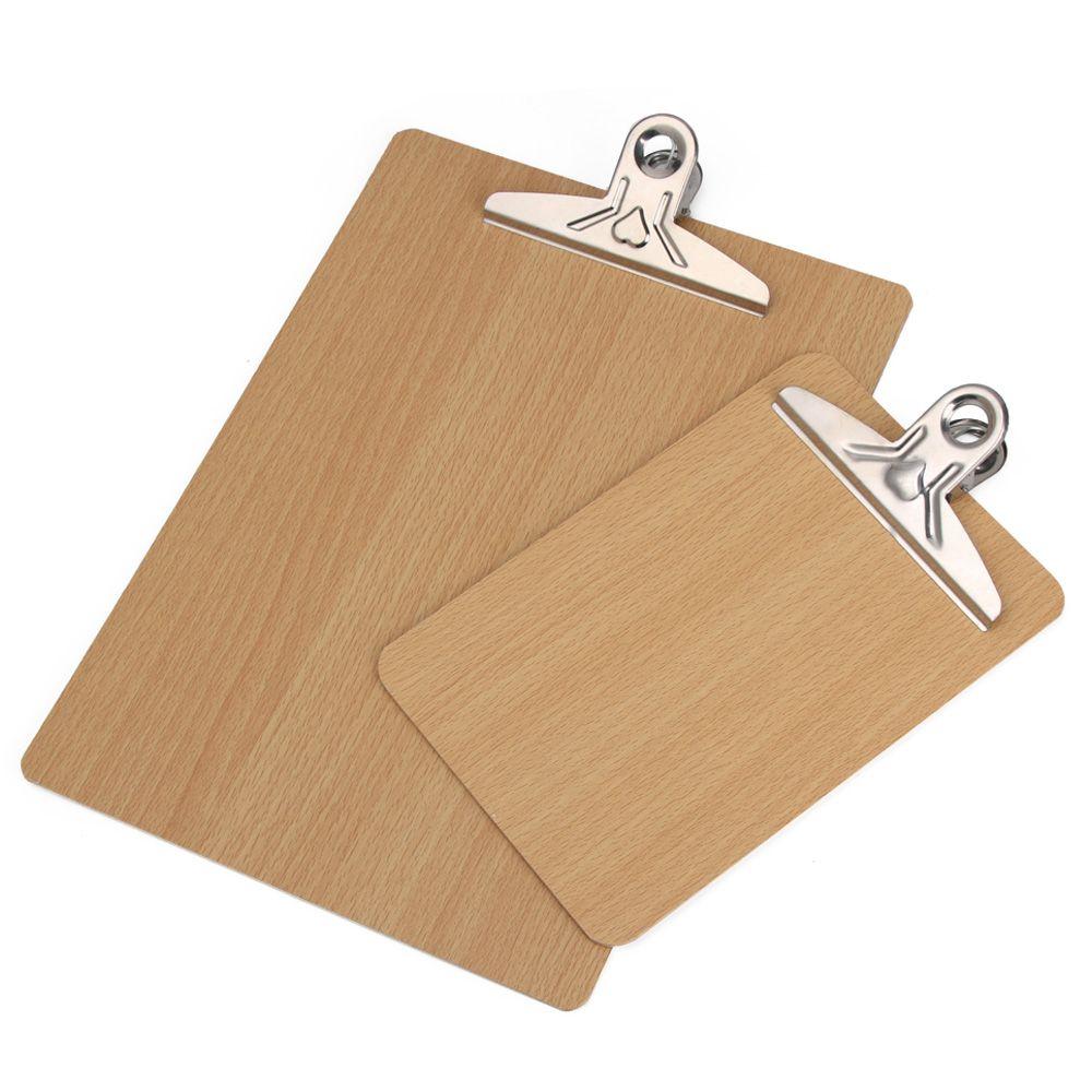 Office Supplies Wooden Multi-Function Clipboards Writing Sheet Pad Filing Clip Folder Board