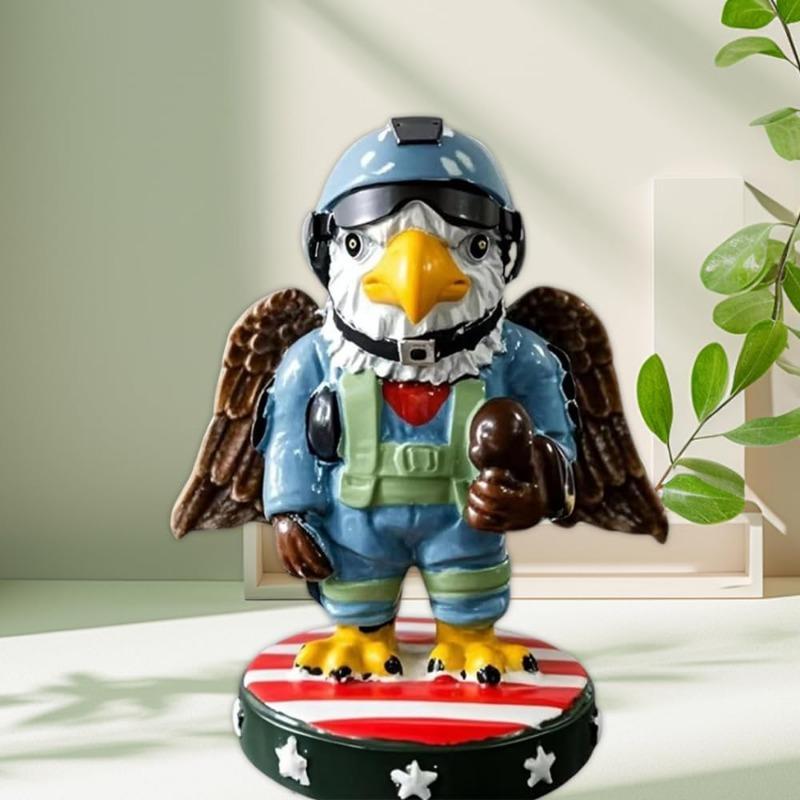 Орел-посвящение ветеранам, скульптура-посвящение ветеранам, статуя орла из смолы военного солдата на День ветеранов, День памяти, патриотическое украшение стола в домашний офис