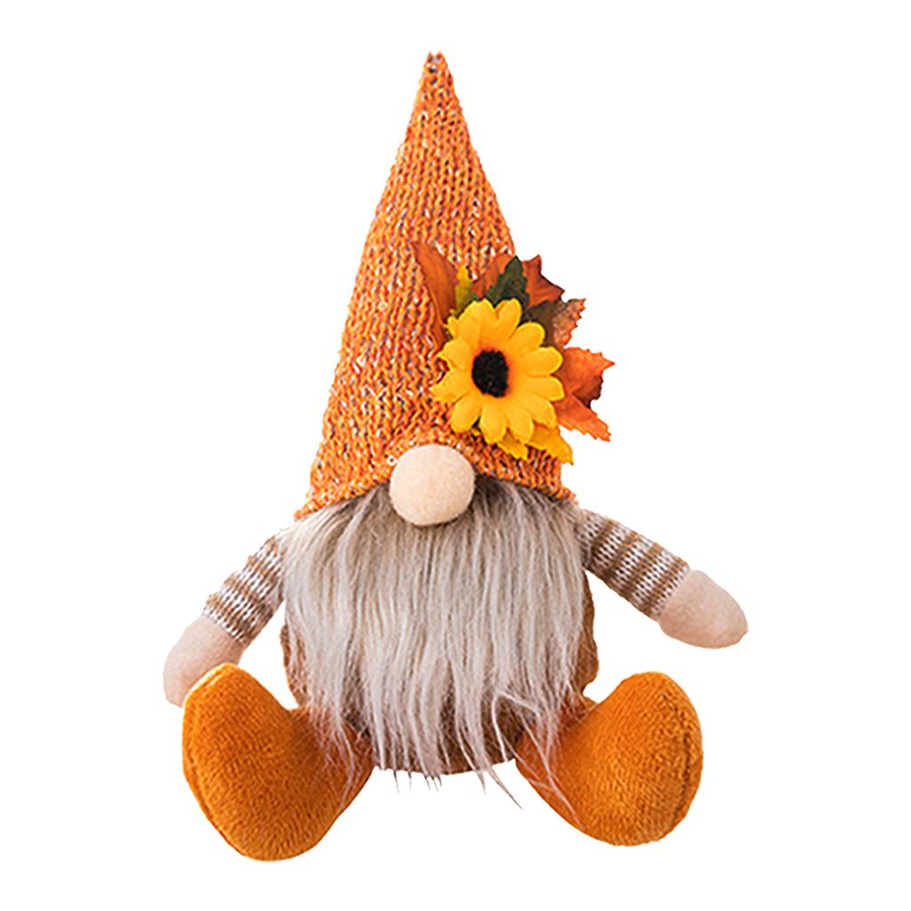 Thanksgiving Gnome Hanging Ornament Knit Hat Harvest Decor Soft Polyester Wall Decor For Home Party DIY