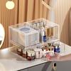 High-End Cosmetic Storage Box: Transparent Drawer for Skincare, Lipstick, and Brushes.