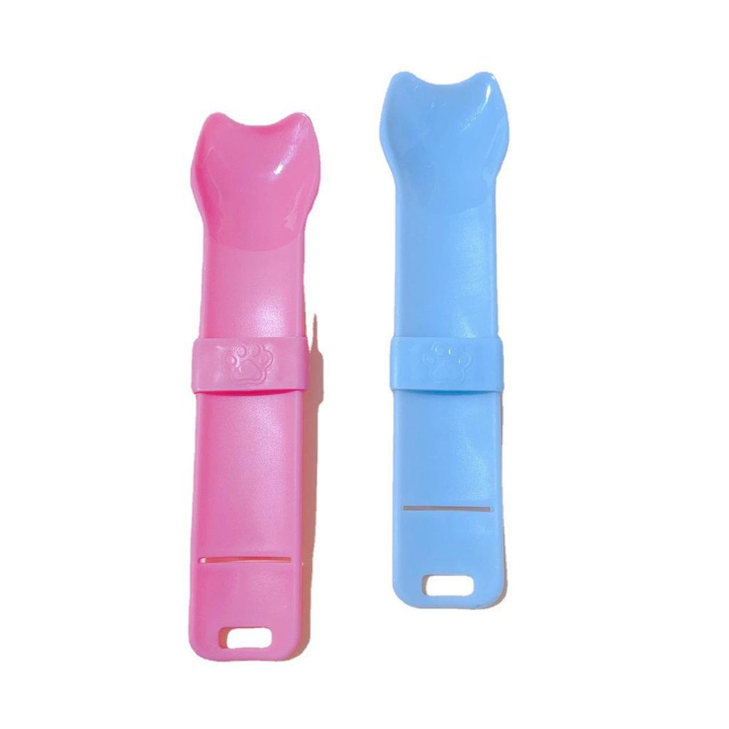 Кормушка-полоска для кошек и ложка для выдавливания для кормления питомца снеками без беспорядка