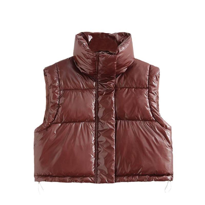 Kaslead New Arrival Women's Clothing Fashion Style Fashion All-Match Sequin Coating Short Cotton Jacket Vest