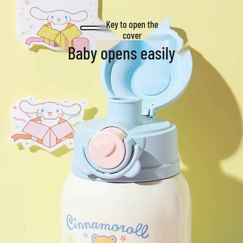 Детская термобутылка для воды с трубочкой Cinnamoroll из нержавеющей стали