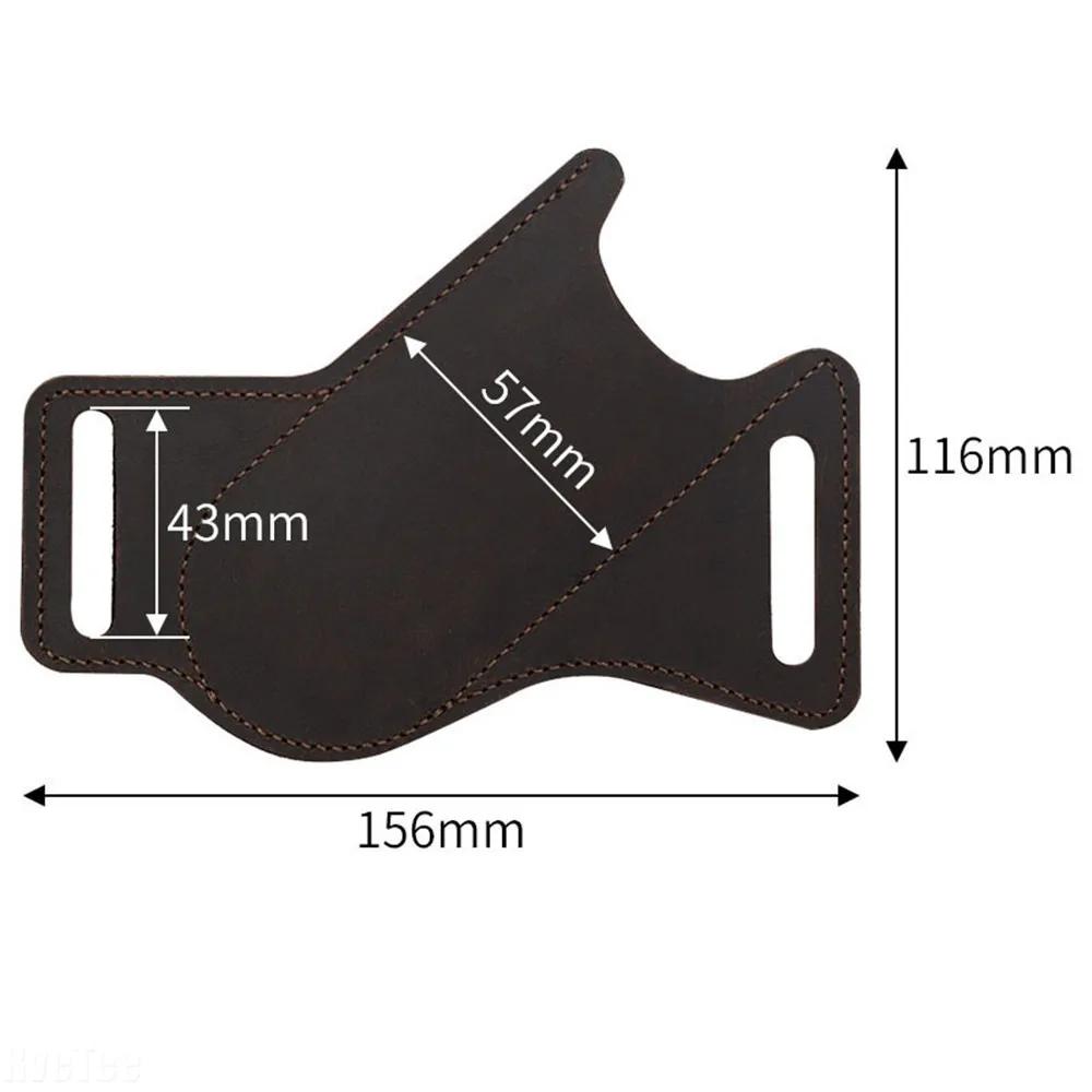 Кожаный Карманный EDC Пояс для Мужчины Чехол для Складного Ножа на 5 Дюймов Cross Draw Правосторонний Открытый Сверху 2025