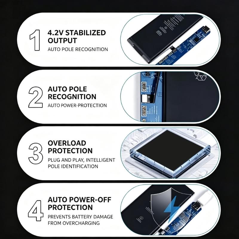 903SE Charging Activation Board with USB Input and 6 Arranged Connections for Battery Maintenance and Repair Tasks
