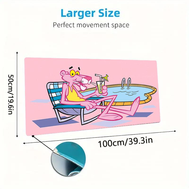 The Pink Panther2 Print Cushion Non-slip Laptop Tablet Big Mousepad XXL Mat Mini PC Playmat With Lock edge