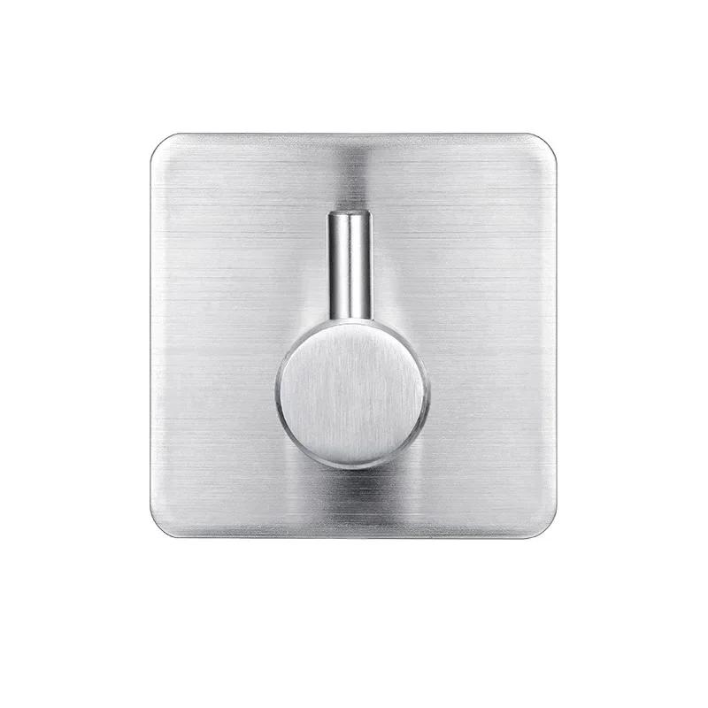 Ванная Комната Нержавеющие Крючки для Полотенец Наклейка Самоклеящиеся Нержавеющая Сталь Стена Дверь Одежда Пальто Шляпа Вешалка Кухня Портативные Маленькие Инструменты