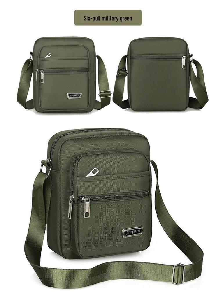 Повседневная многослойная водонепроницаемая сумка кроссбоди в корейском стиле для мужчин и женщин - Большая вместимость, летняя, деловая, на плечо, кошелек