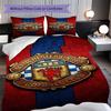 Manchester emblem flag Bedding (1 * duvet cover + 2 * pillowcase, without core) 2D Flat Soft and comfortable Bedding set Christmas birthday gift