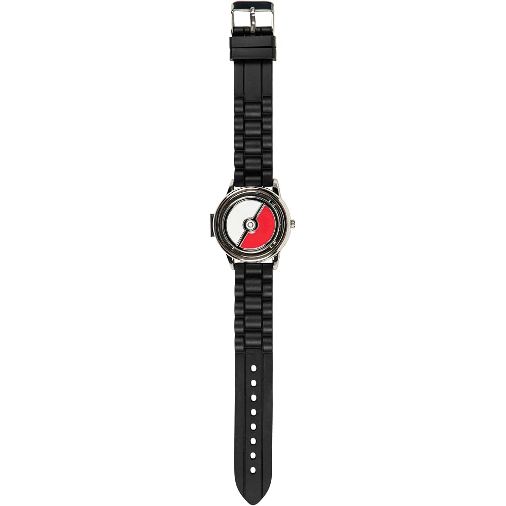 Pokemon Casual Quartz Watch Metal and Silicone Black