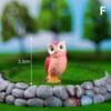 Mini Resin Animal Owl Figurines Micro Landscape Car Dashboard Home Desktop Ornaments