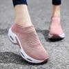Women Sneakers 2025 Spring Flat Shoes Slip On Platform Sneakers for Women Black Breathable Mesh Sock Sneakers Shoes