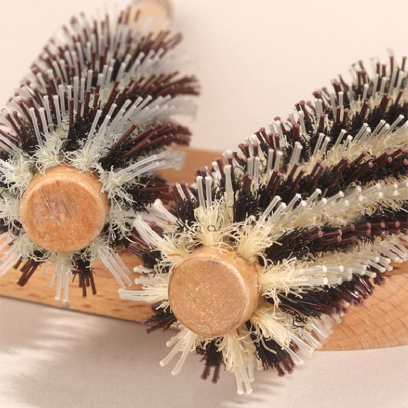 Роликовая щетка из натуральной щетины кабана, парикмахерская валик для волос, деревянная щетка для волос, круглая расческа для волос для женщин, вьющиеся волосы, парикмахерские услуги