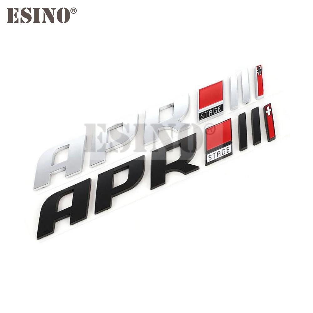AAXT1 3D APR Logo Car Stickers Auto Badge Emblem Decal for APR Stage Logo For A4 A5 S4 S5 RS4 RS5 RS6 Q5 S5 Golf GTI R Scirocco R20