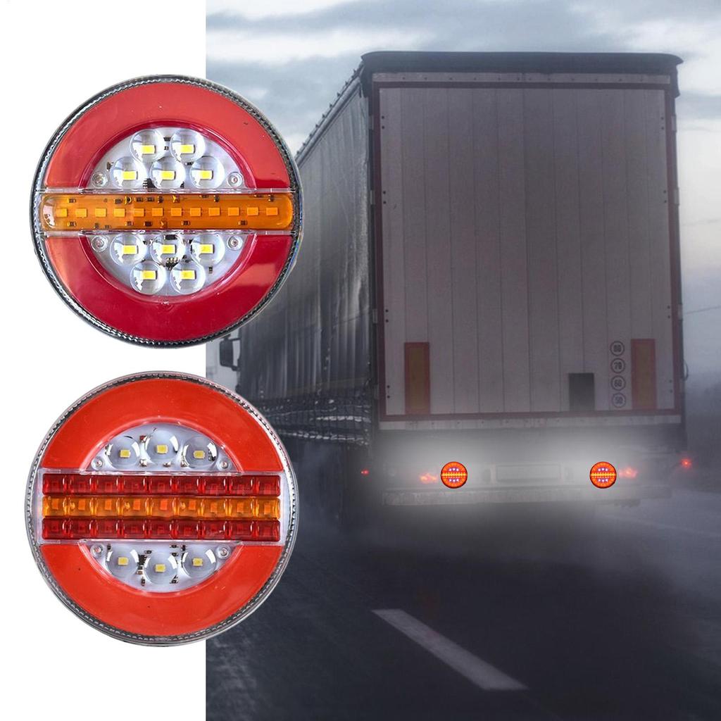 Светодиодные фонари для прицепа 5,3 дюйма, круглые задние фонари прицепа, светодиодное заднее освещение, стоп-сигнал, указатель поворота, аксессуары безопасности для автодома, автомобиля, грузовика