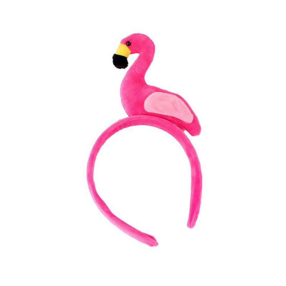 Korean Style Animal Hair Hoop Wash Face Plush Hair Hoop Cute Flamingo Headband Daily
