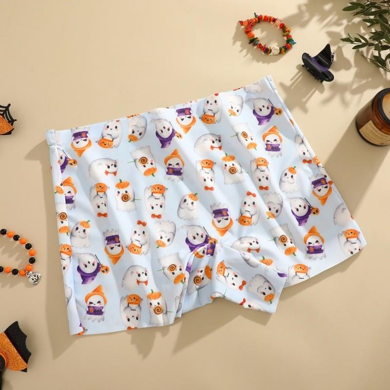 FINETOO Halloween Panty Boxer Seamless Boxer for Woman Halloween Underwear Soft and Comfortable Lingerie