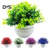 Artificial Plant Pot Ornamental Photo Props Plastic Desktop Fake Grass Plants for Outdoor