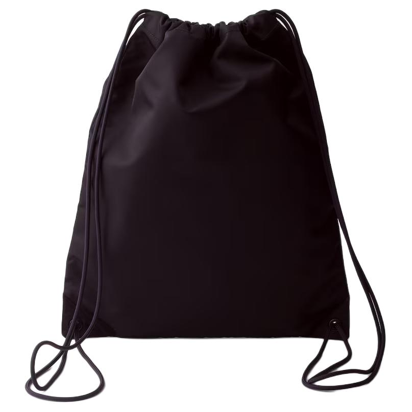 Prada Re-Nylon Drawstring Closure Recycled Polyamide Backpack Unisex Backpack Black 2VZ126_4ECO_F0002_V_OOO