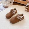 Корейский стиль Ретро Birkenstock Мягкая подошва Кожаная обувь для девочек - Зимняя версия 2025