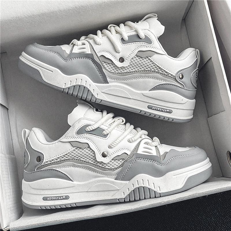 Мужская вулканизированная обувь, модная персонализированная повседневная обувь для подростков, круглый носок, на шнуровке, туфли на платформе больших размеров, мужская обувь на продажу