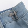 1 Pair Cross Star Waist Buckle Buckle Detachable No Nail No Stitch Waist Button Waist Circumference Change Waist Artifact