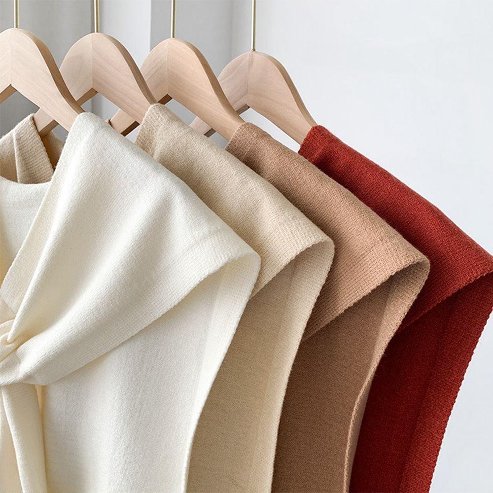 Accessories Women Korean Style Scarves Female Cashmere Shawl Knitted Wool Scarf Solid Color Wraps