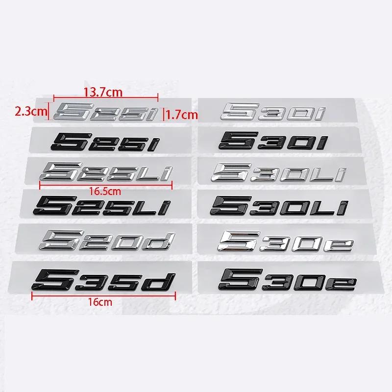ABS Auto Sticker Letters Decal for BMW 525i 525Li 520d 530i 530Li 530e Logo Embleem Badge