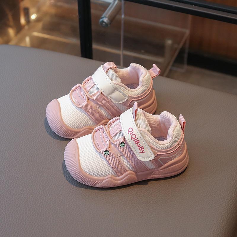 Baby Toddler Shoes Men's Spring and Autumn Baby Shoes Soft Sole Non-slip 0 1-3 Year Old Girl Shoes Do Not Fall Off Breathable Single Shoes