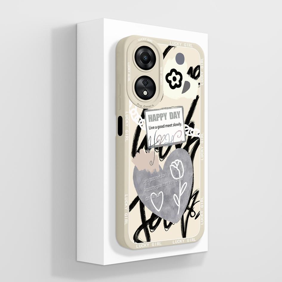 Для Oppo A58 A78 4G 5G чехол Роскошный модный противоударный противоударный противоударный квадратный матовый мягкий жидкий силиконовый протектор экрана для бамперов Oppo