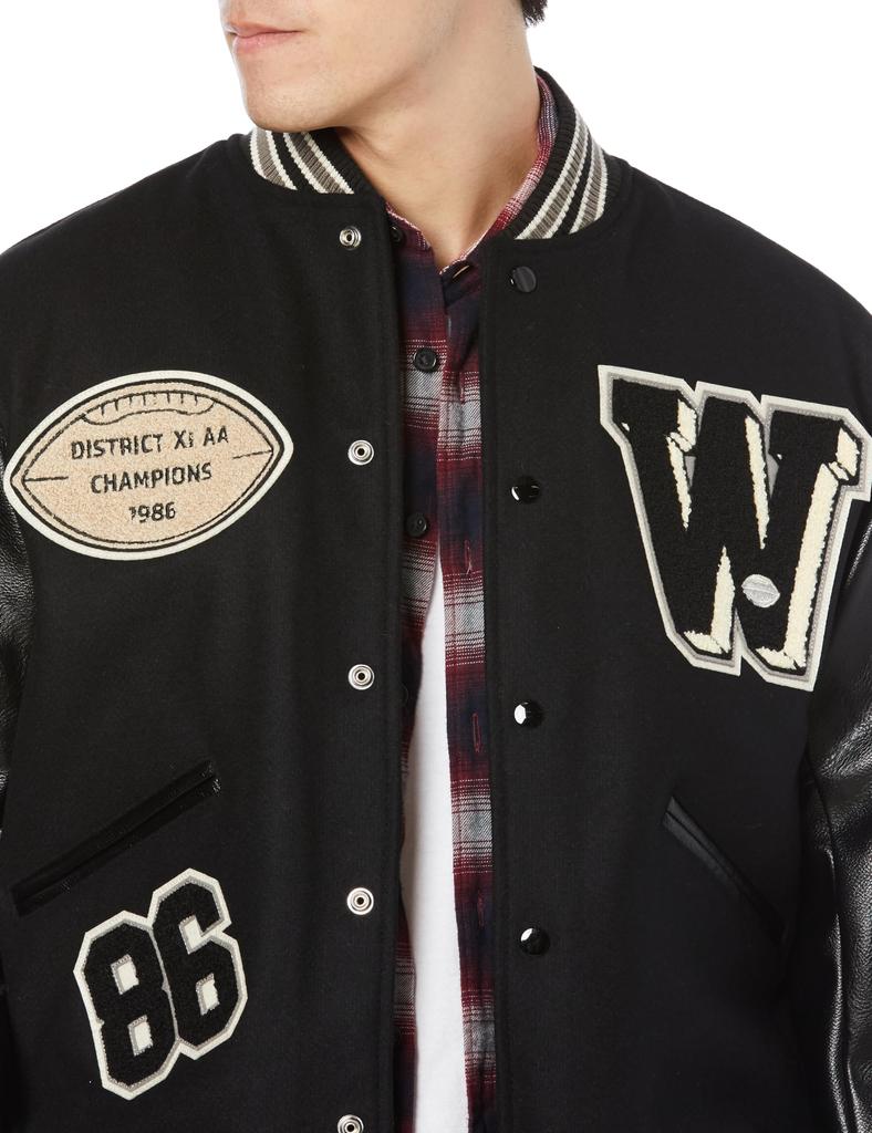 Куртка стадиона MELTON AWARD черная [Хьюстон] КУРТКА(ФУТБОЛЬНЫЙ) Мужской