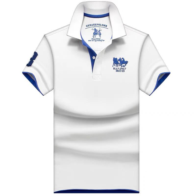 Мужская рубашка-поло премиум-класса Paul - Летняя с коротким рукавом, с лацканами, из чистого хлопка, доступна в больших размерах