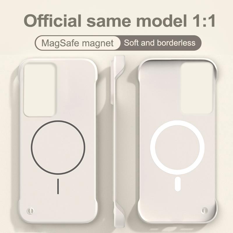 Для чехла для телефона Magsafe без рамки для OPPO Realme C71 Ультратонкий Бескаркасный Жесткий ПК Магнитная Матовая Крышка для Realme C71 Бампер