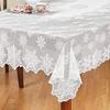 1Pc Xmas Dinner Party Vintage Table Cloth Tablecloth Polyester Home Decor Snowflake Lace Christmas