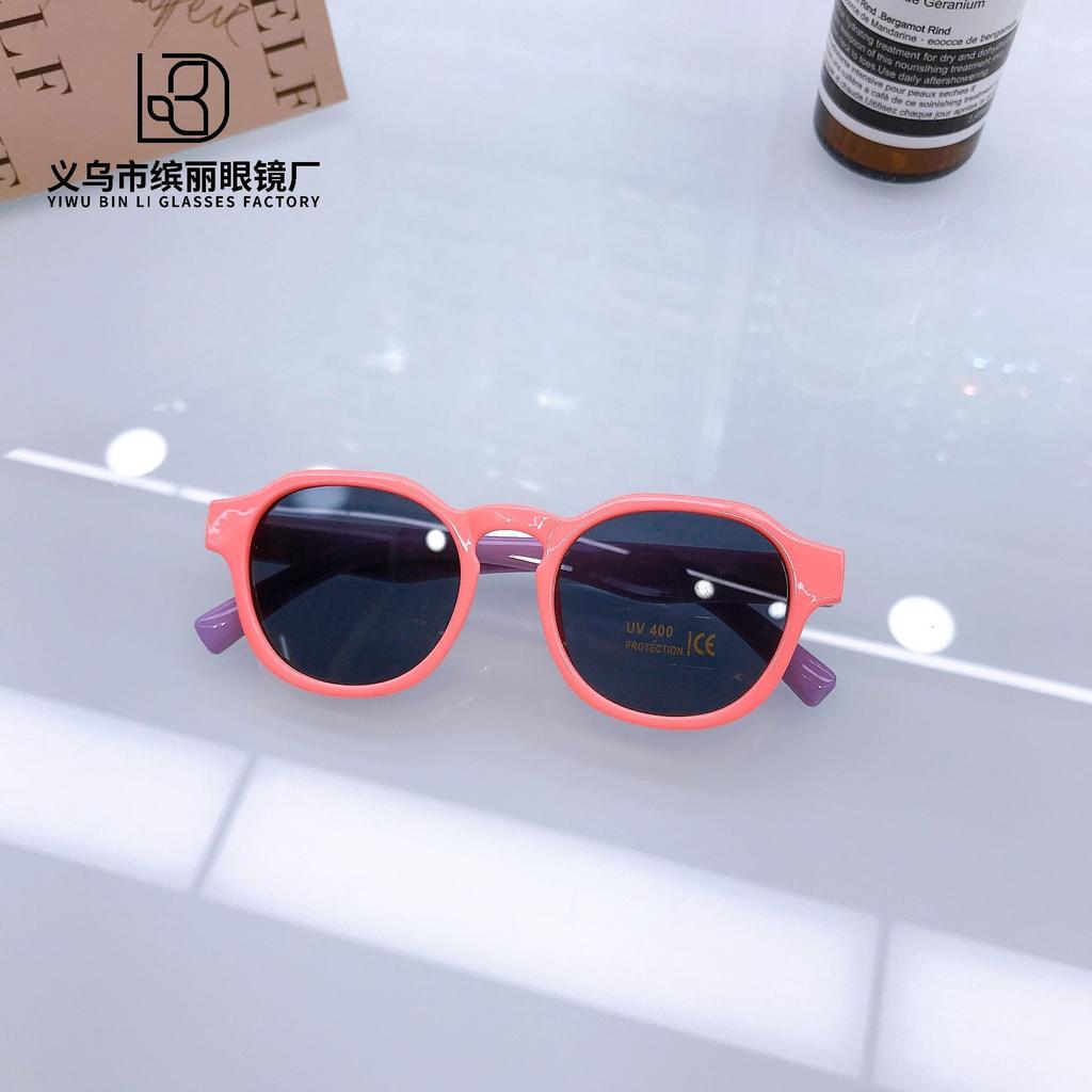 Винтажные модные детские солнцезащитные очки контрастных цветов для девочек, милые вогнутые, солнцезащитные, с защитой от ультрафиолета, очки для мальчиков Tide