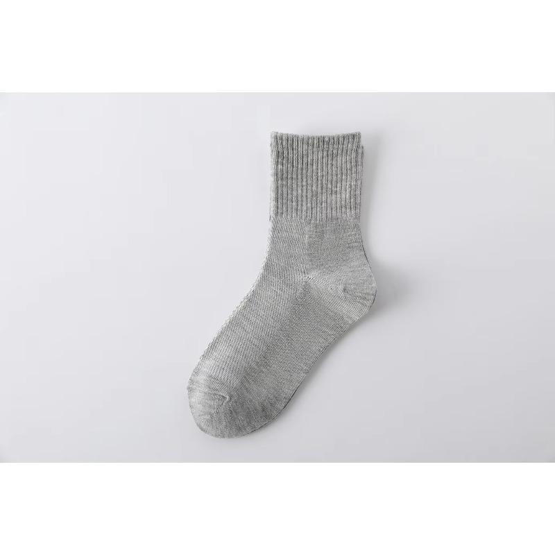 Детские носки весна лето тонкие сетчатые дышащие для мальчиков и девочек средней длины хлопковые носки черные белые серые студенческие спортивные носки