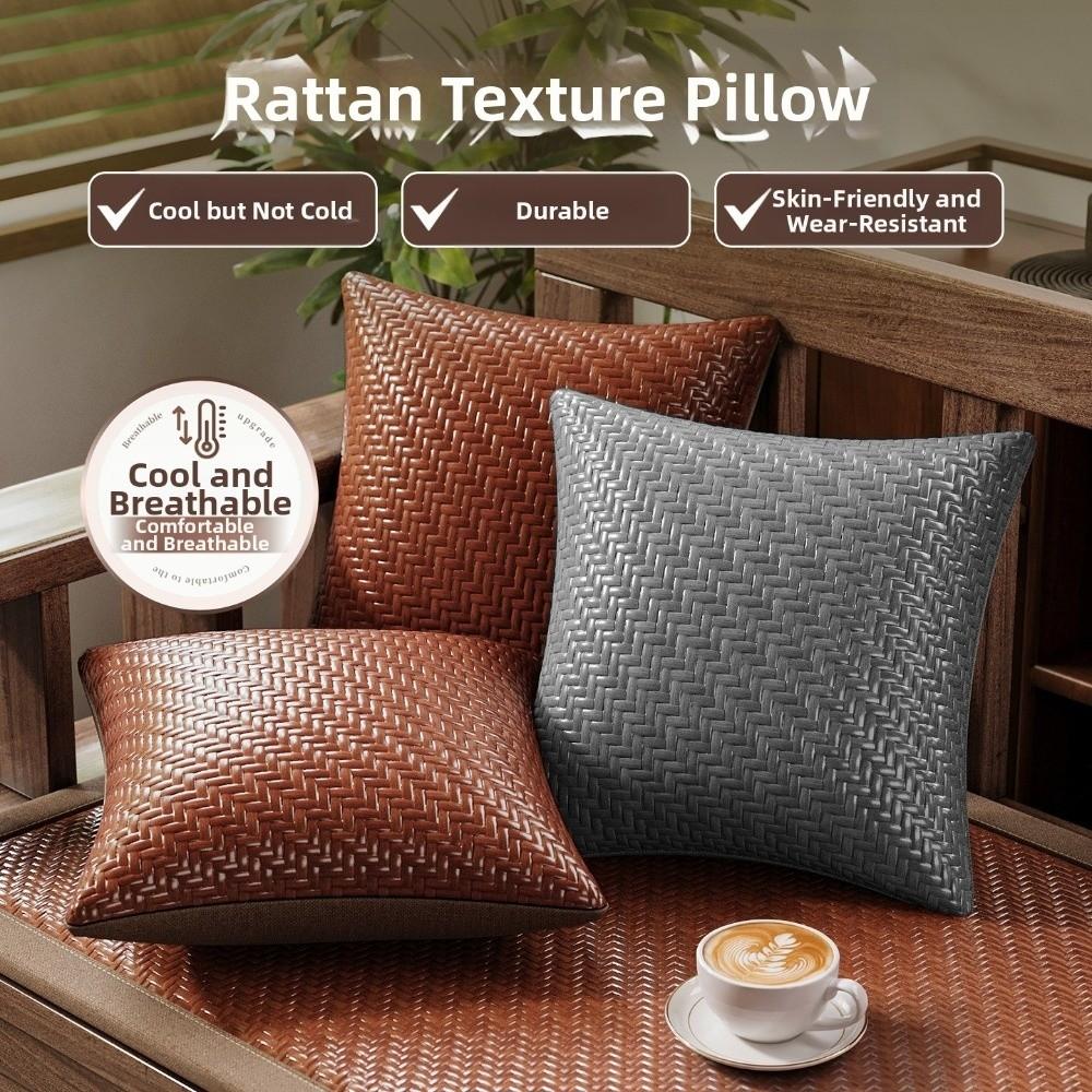 Detachable Ice Mat Pillow Covers Solid Color Lumbar Cushion Cover Decorative Pillowcase Home Decor
