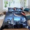 New York Duvet Cover Set Skyline Print Decorative 2/3 Piece Bedding Set With Pillow Shams Twin Full Queen King Size Room Decor